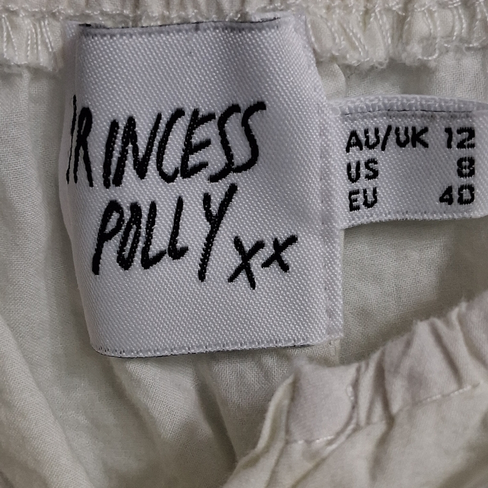 Princess Polly Abe White Crop Top   Size 8 - Picture 8 of 14